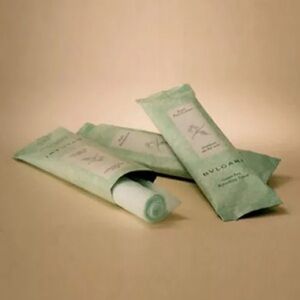 BVLGARI Eau Parfumee 4 Packs Oshibori Au The Vert Refreshing Towel Green Tea